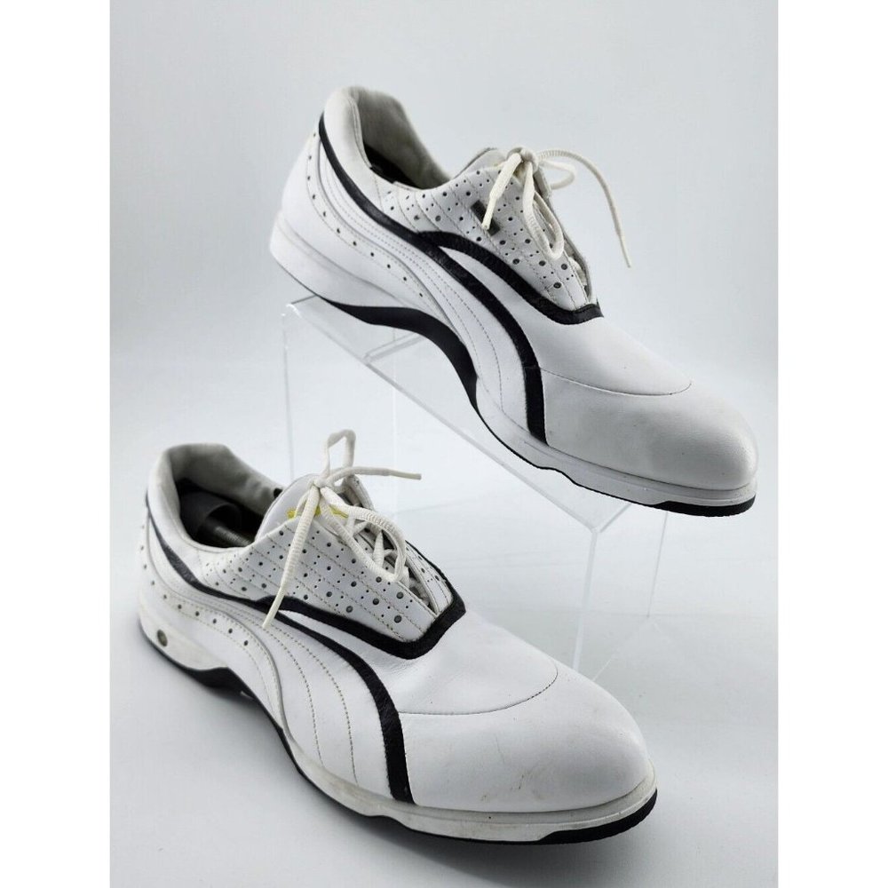 Puma GORE TEX GTX SmartQuill Tech Men's Golf Shoes White/Black Leather Size 11